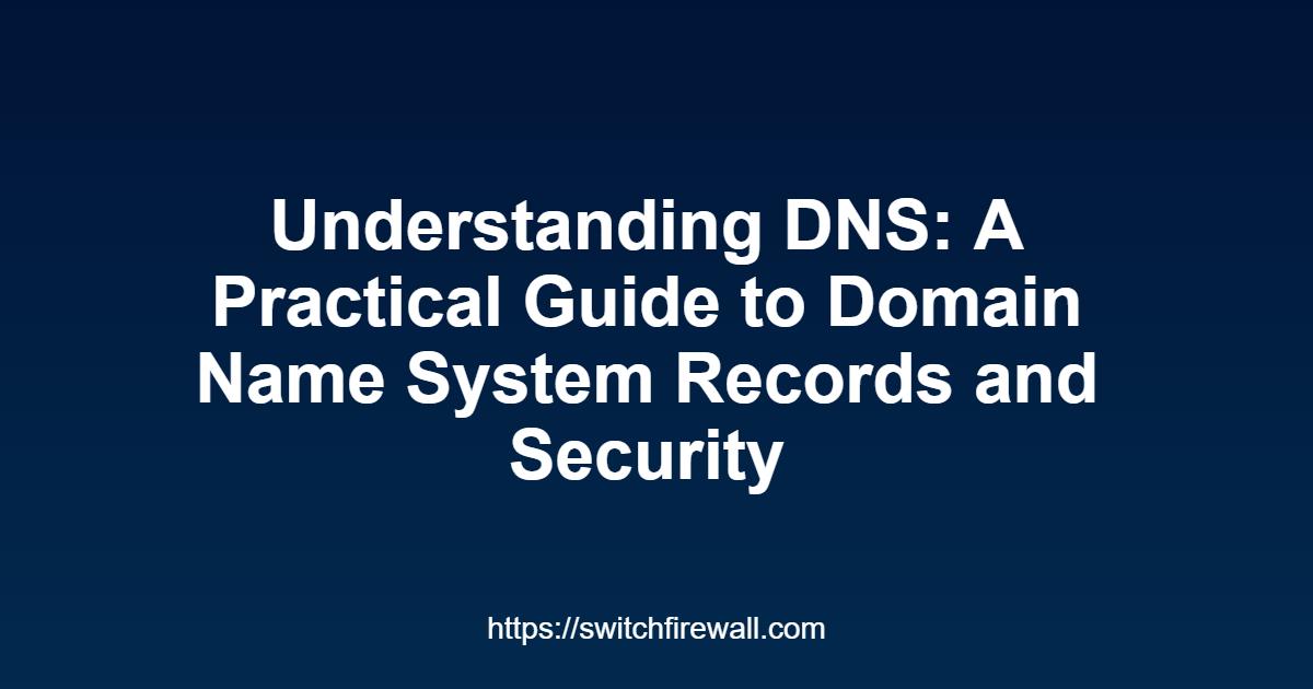 Understanding DNS: A Practical Guide to Domain Name System Records and Security