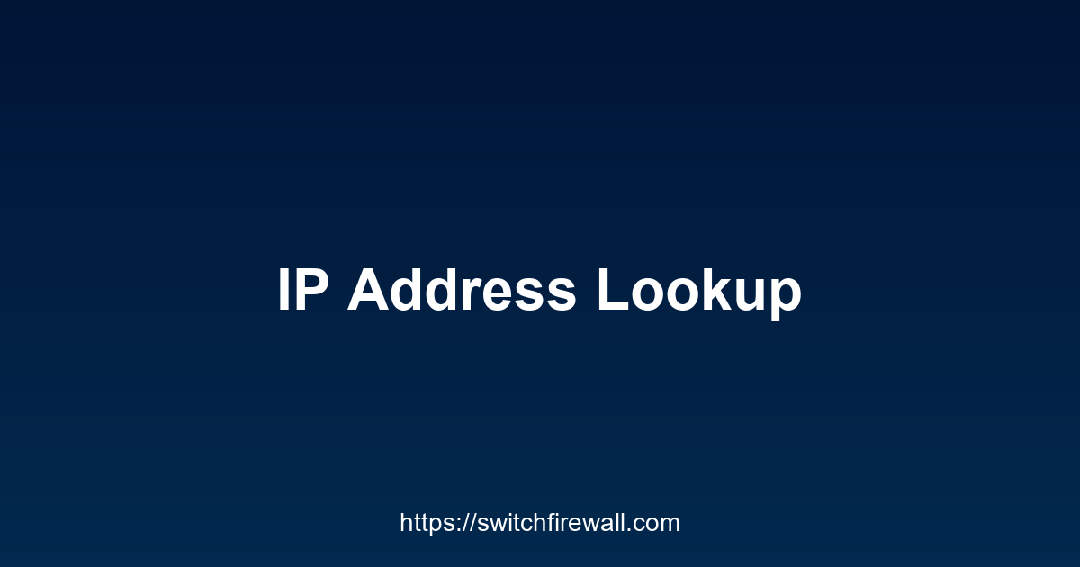 IP Address Lookup
